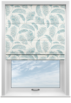 Pampas Grass, Blue Topaz - Roman Blind